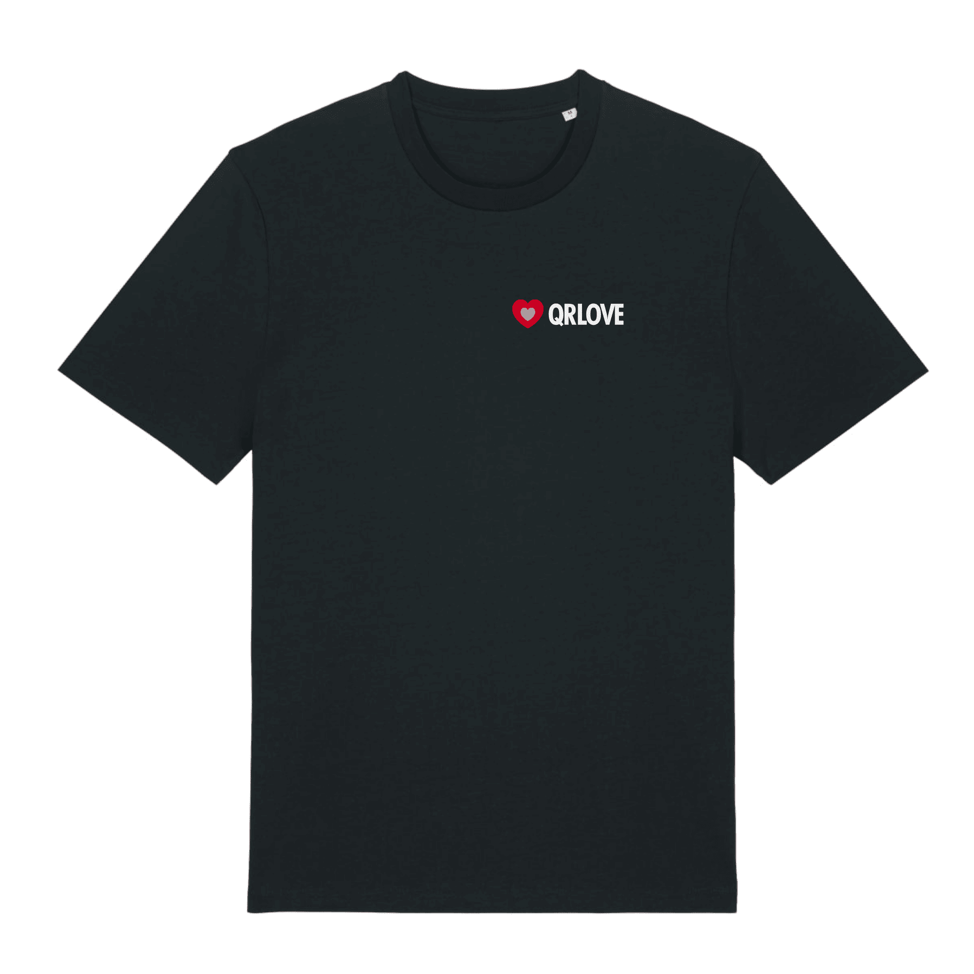 T-shirt manches courtes noir + 3 cartes QR LOVE offertes