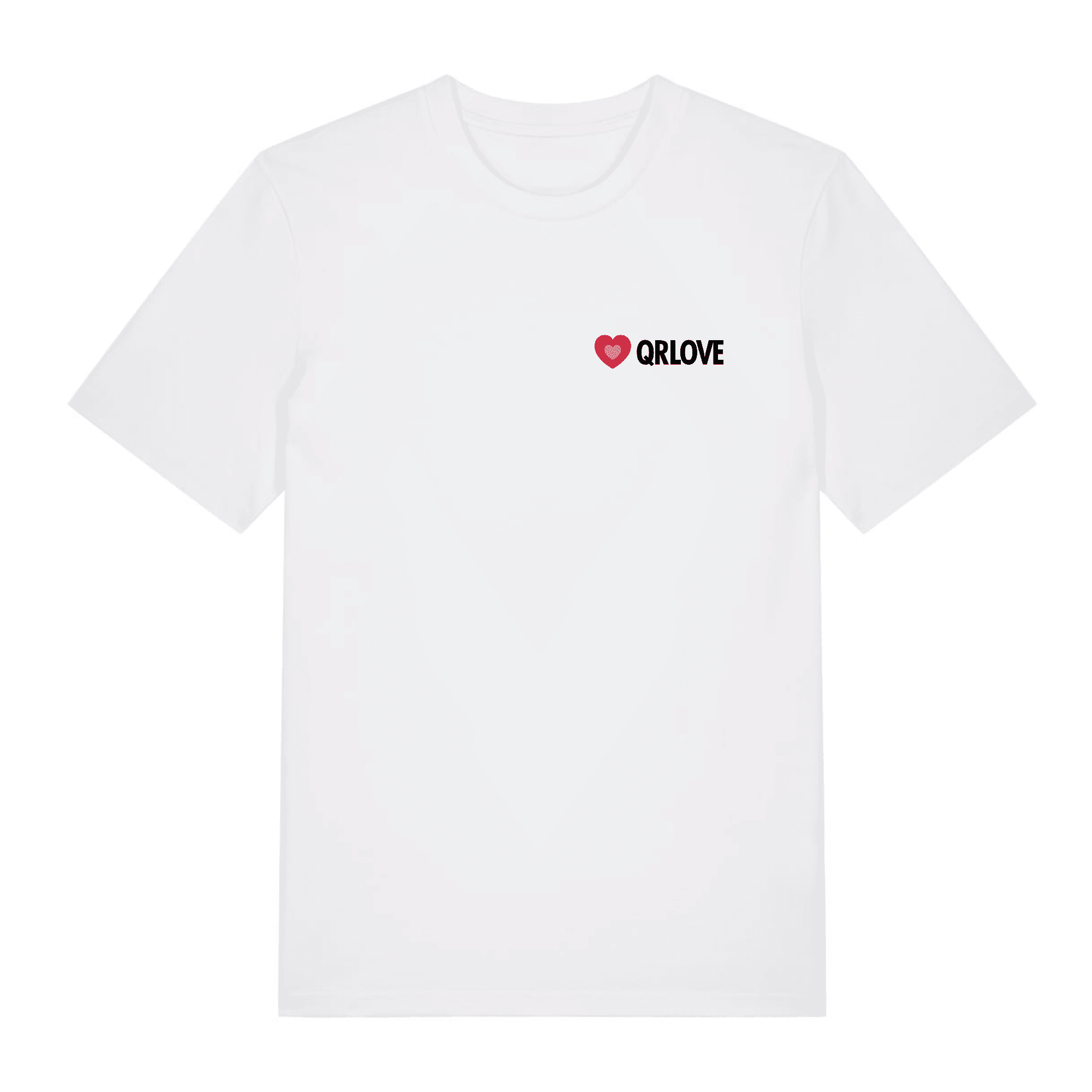 T-shirt manches courtes blanc + 3 cartes QR LOVE offertes